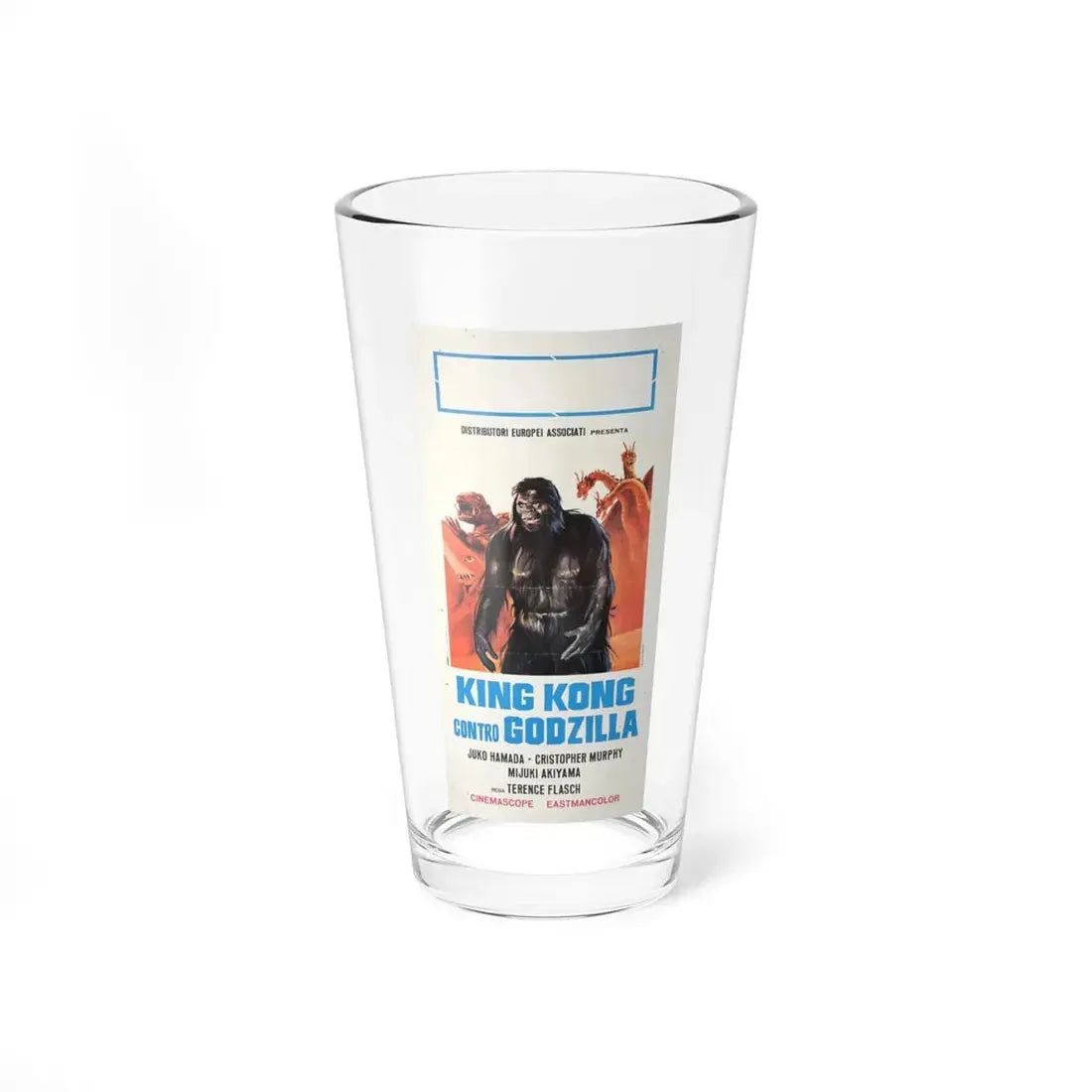 KING KONG VS GODZILLA (ITALIAN 3) 1962 Movie Poster - Pint Glass 16oz 16oz - Go Mug Yourself