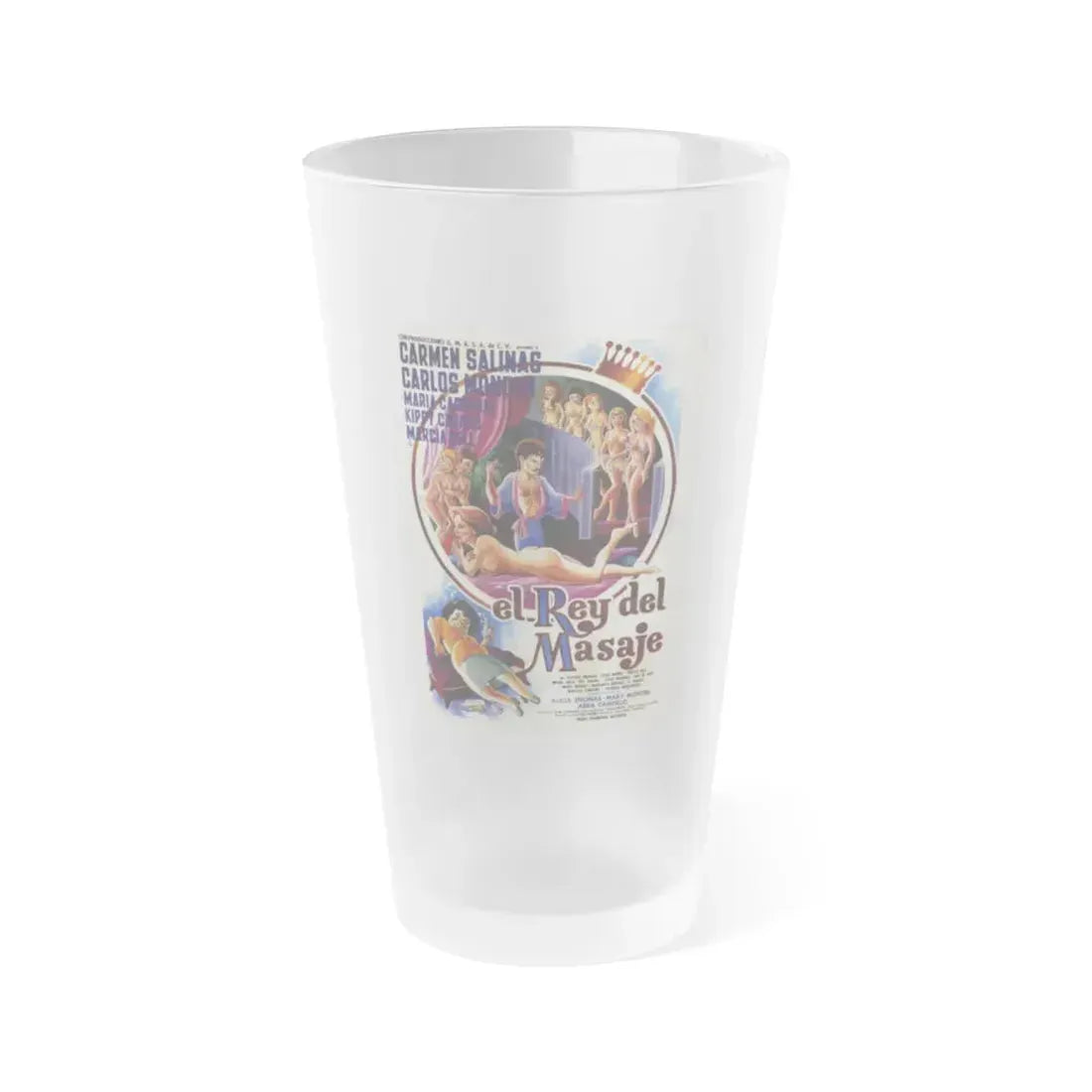 KING OF MASSAGE (El rey del masaje) 1985 Movie Poster - Frosted Pint Glass 16oz 16oz Frosted - Go Mug Yourself