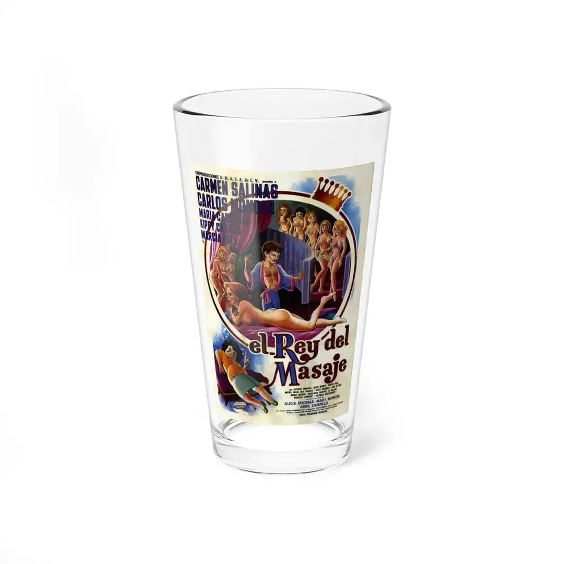 KING OF MASSAGE (El rey del masaje) 1985 Movie Poster - Pint Glass 16oz 16oz - Go Mug Yourself