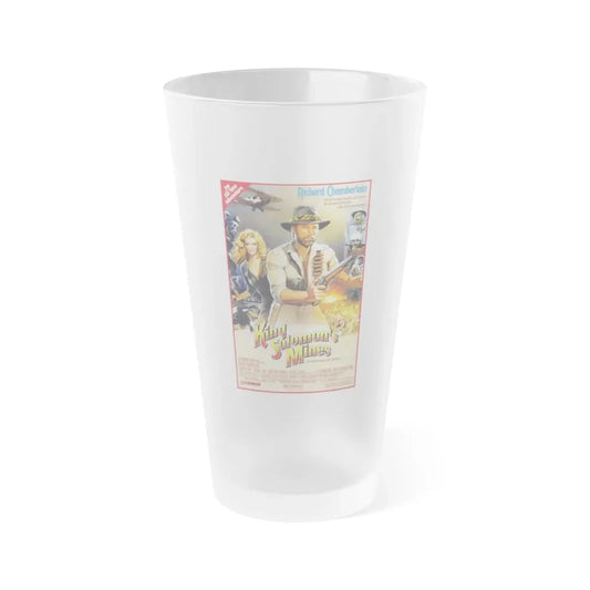 KING SOLOMONS MINES 1985 Movie Poster - Frosted Pint Glass 16oz 16oz Frosted - Go Mug Yourself
