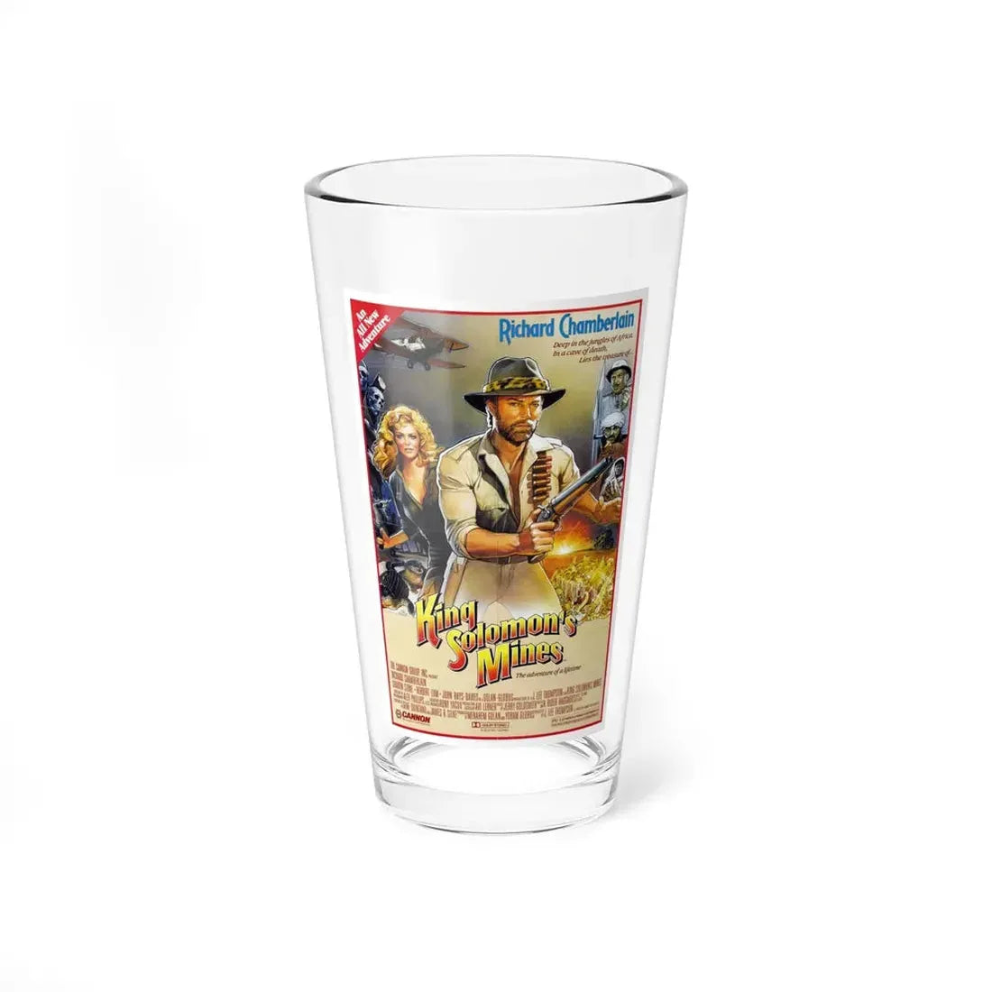 KING SOLOMONS MINES 1985 Movie Poster - Pint Glass 16oz 16oz - Go Mug Yourself