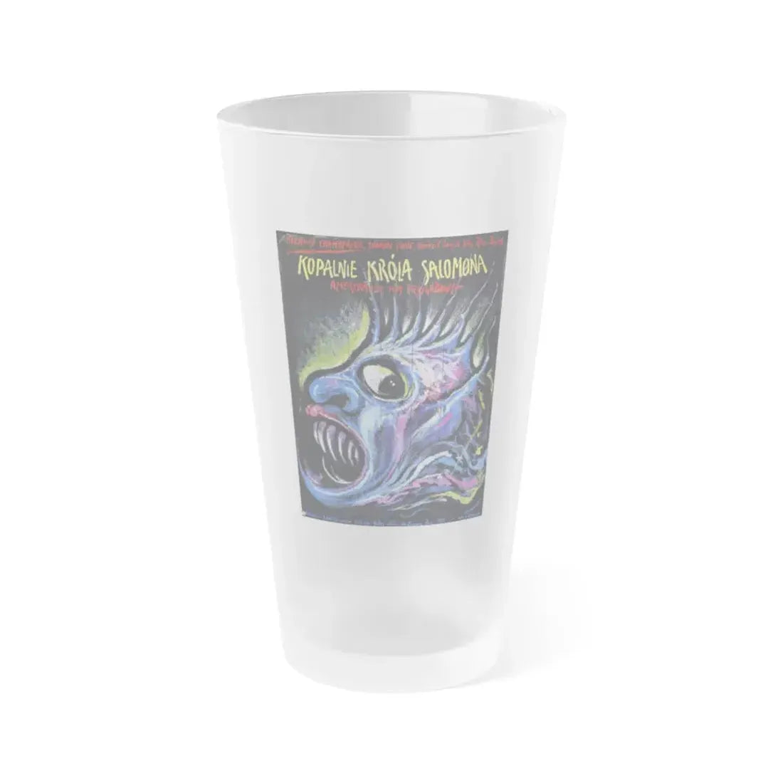 KING SOLOMONS MINES (POLISH) 1985 Movie Poster - Frosted Pint Glass 16oz 16oz Frosted - Go Mug Yourself
