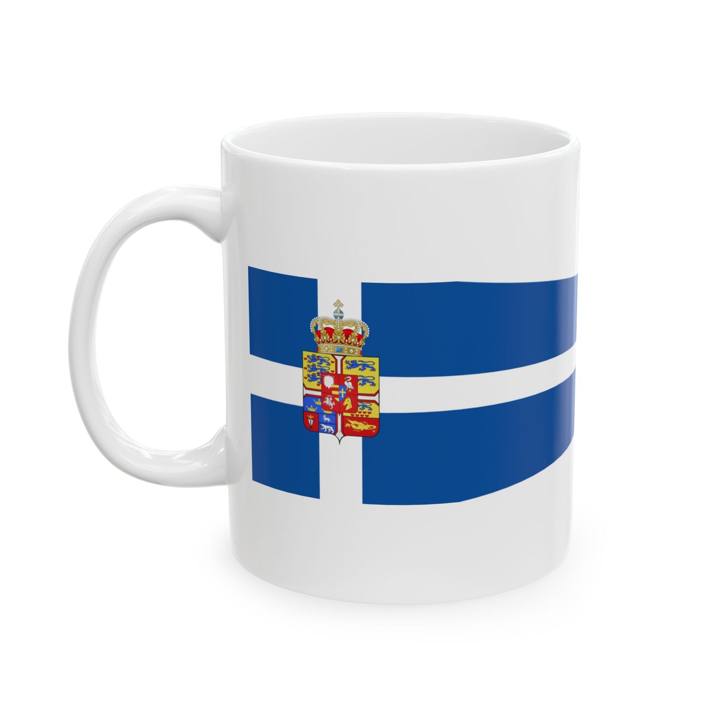 Kings Pennant of Greece (Greece) White Coffee Mug-Go Mug Yourself