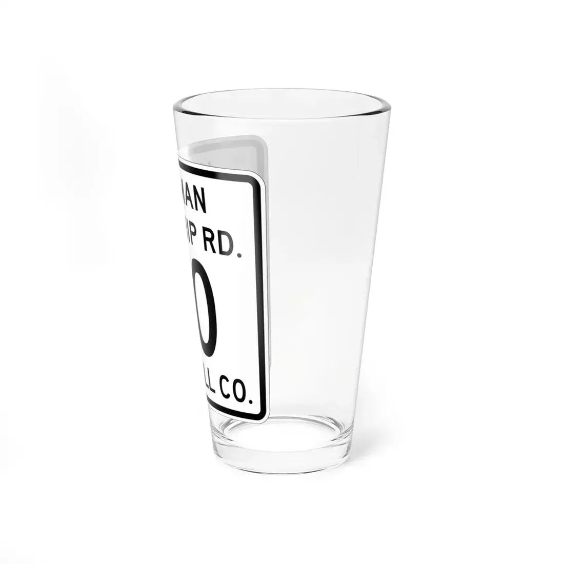 Kinsman Township Trumbull County Ohio route shield template (Ohio) (Road Sign) Pint Glss 16oz - Go Mug Yourself