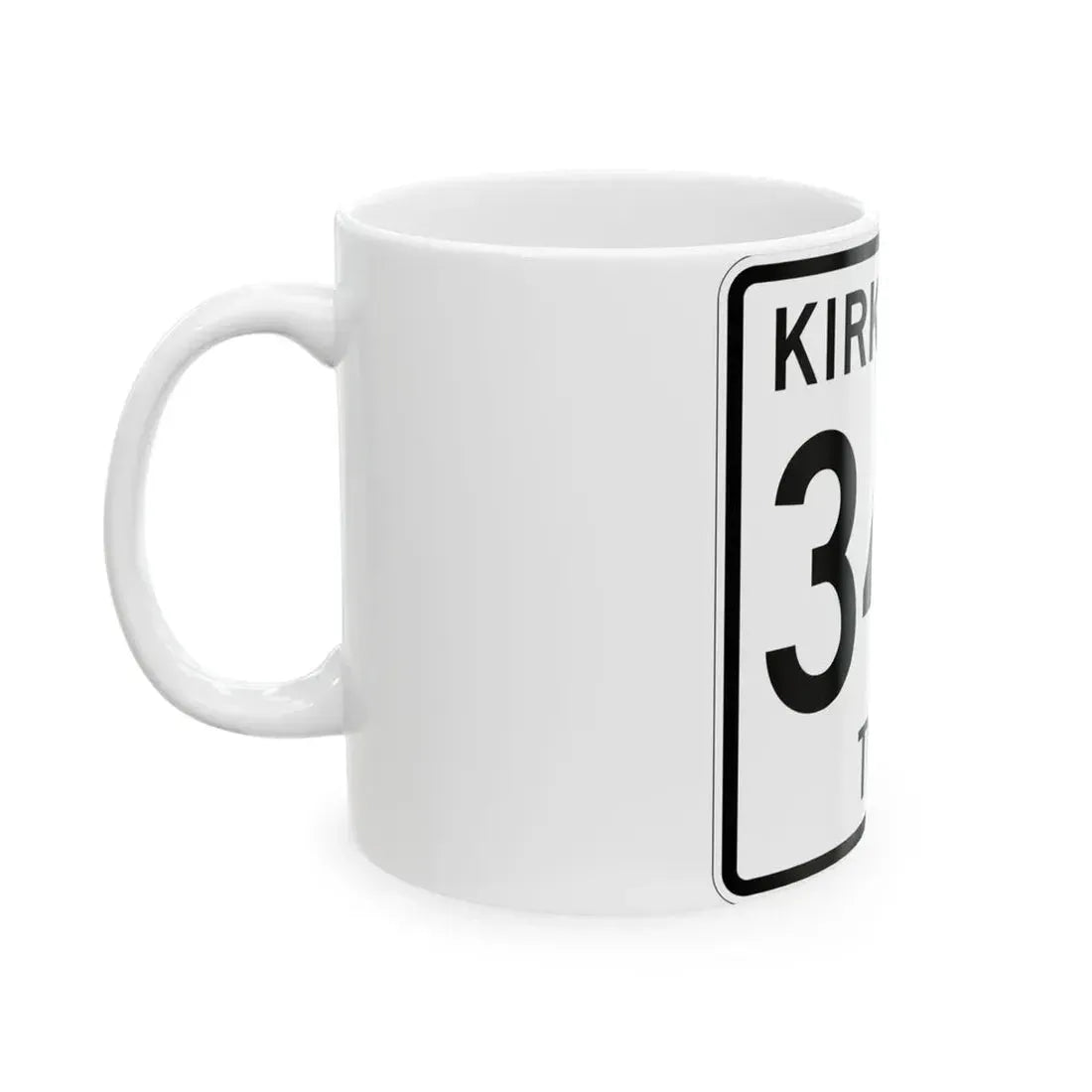 Kirkwood Township Route 343 Belmont County Ohio (Ohio) (Road Sign) White Coffee Mug - Go Mug Yourself