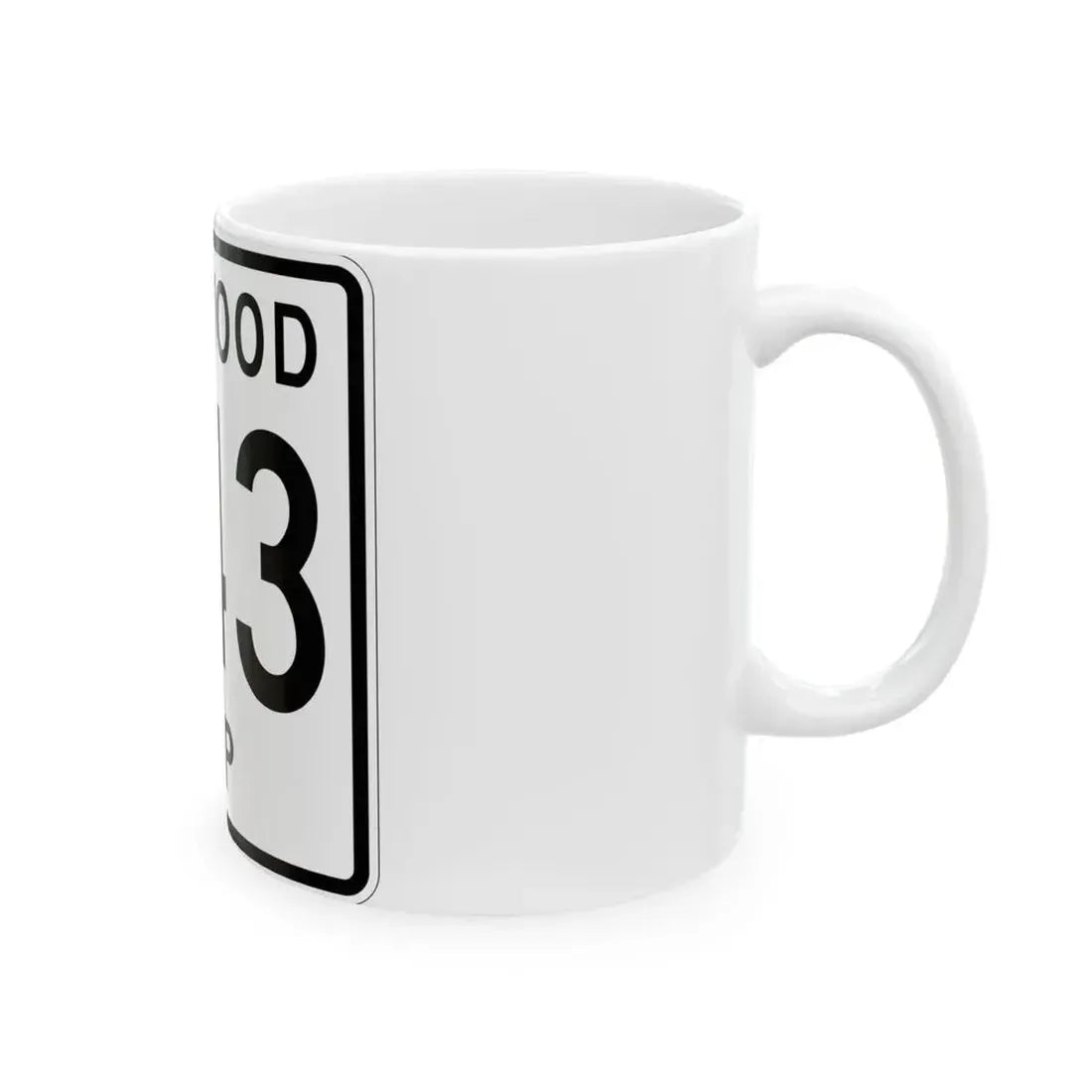 Kirkwood Township Route 343 Belmont County Ohio (Ohio) (Road Sign) White Coffee Mug - Go Mug Yourself