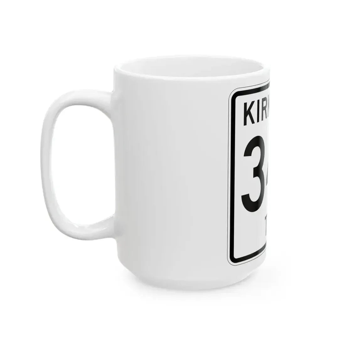 Kirkwood Township Route 343 Belmont County Ohio (Ohio) (Road Sign) White Coffee Mug - Go Mug Yourself