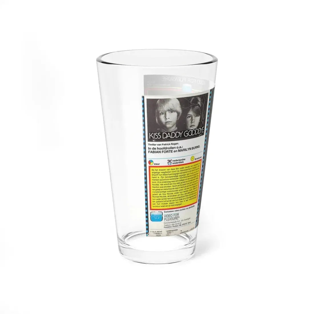 KISS DADDY GOODBYE (VHS COVER) Pint Glass 16oz - Go Mug Yourself