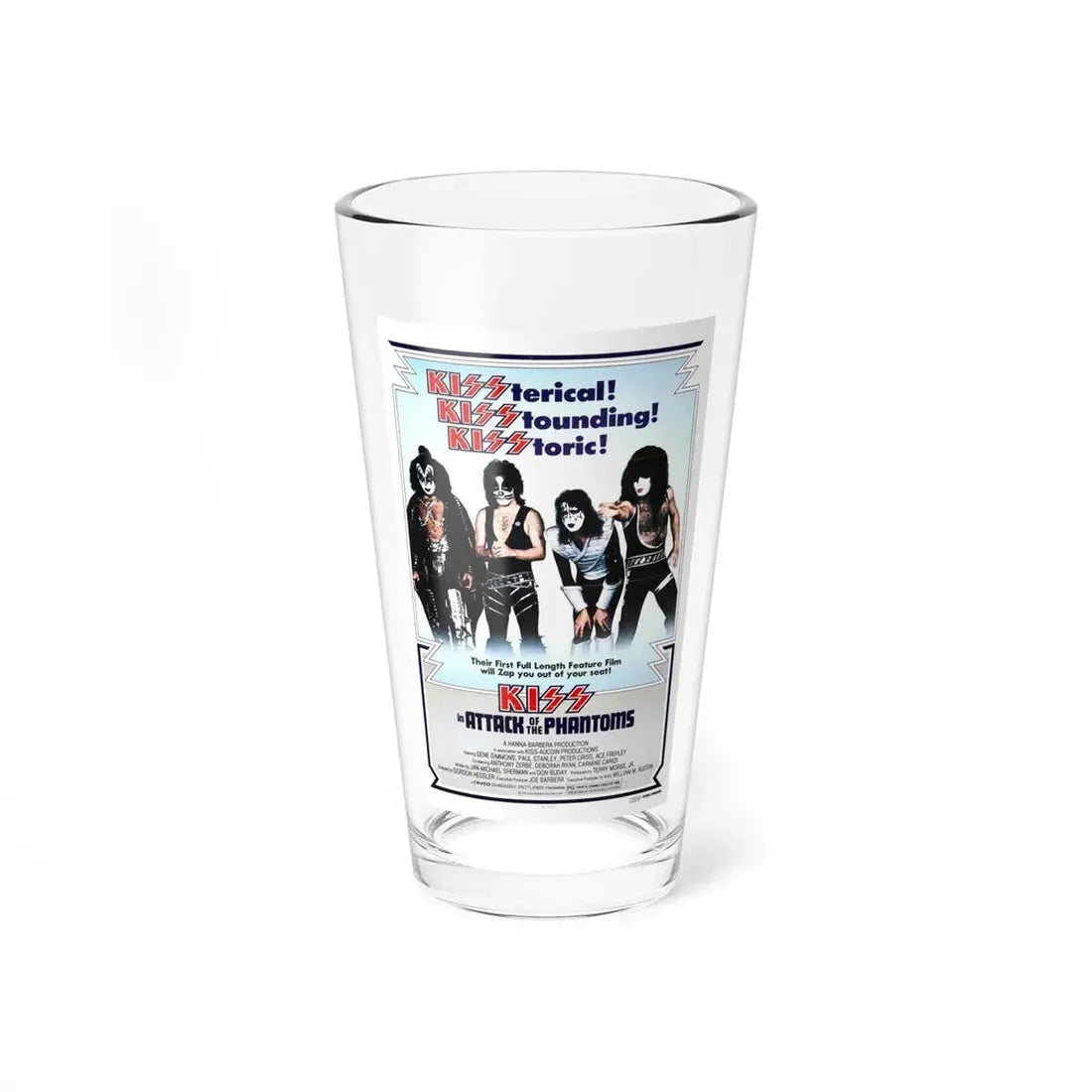 KISS IN ATTACK OF THE PHANTOMS (KISS MEETS THE PHANTOM OF THE PARK) 1978 Movie Poster - Pint Glass 16oz 16oz - Go Mug Yourself
