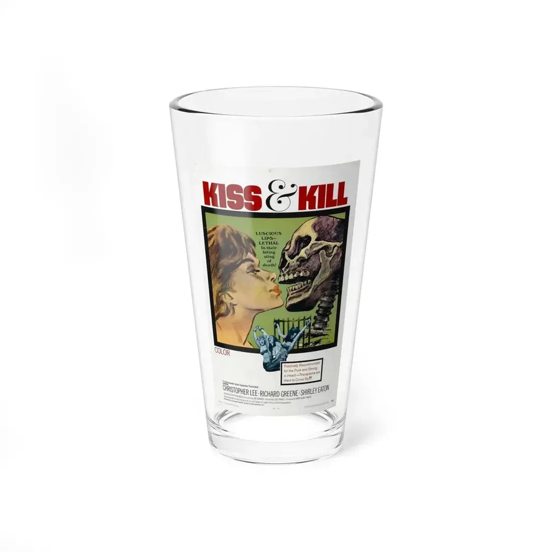 KISS & KILL 1969 Movie Poster - Pint Glass 16oz 16oz - Go Mug Yourself