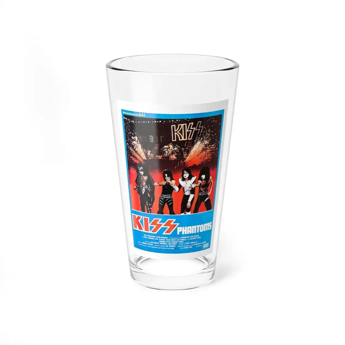 KISS MEETS THE PHANTOM OF THE PARK (ITALIAN) 1978 Movie Poster - Pint Glass 16oz 16oz - Go Mug Yourself