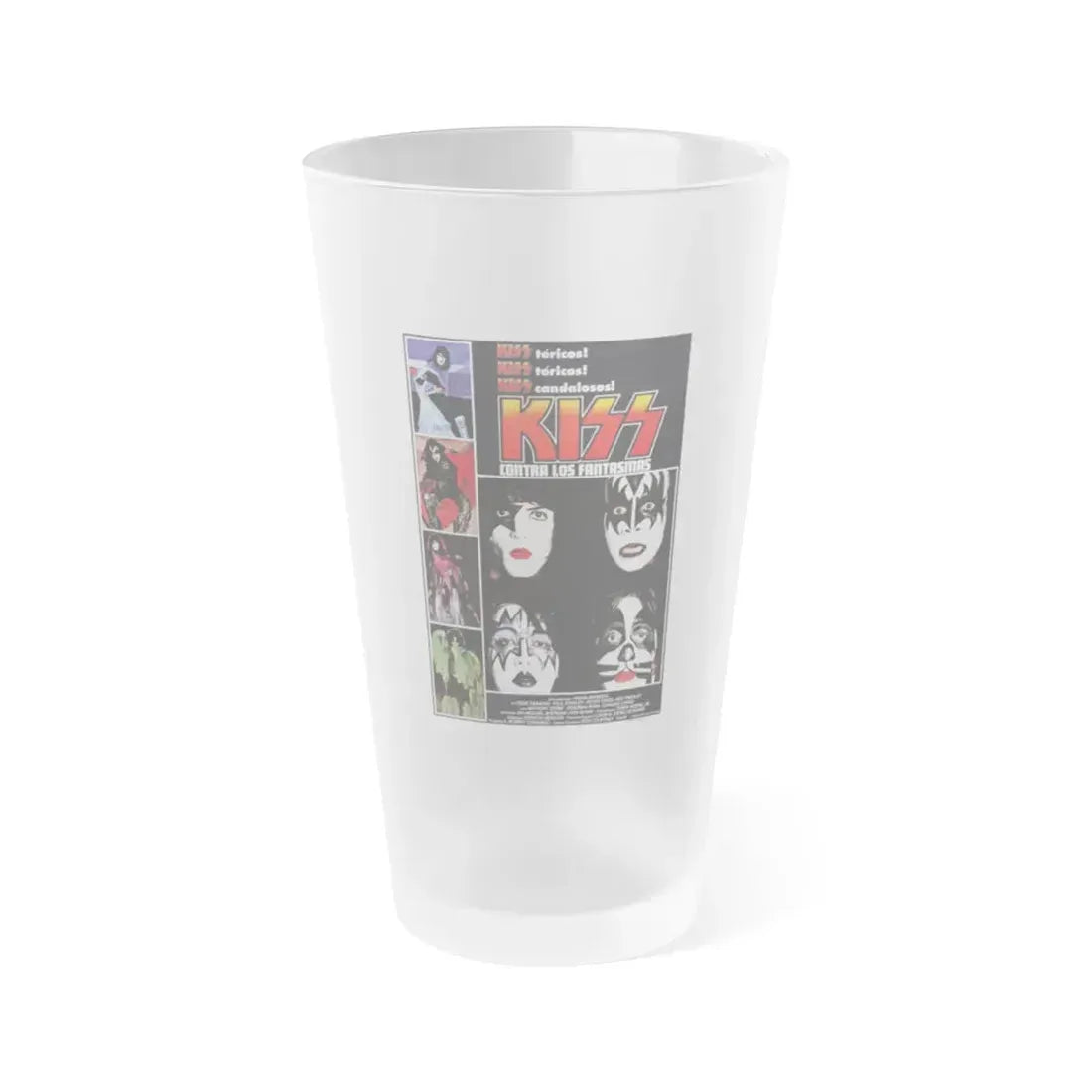 KISS MEETS THE PHANTOM OF THE PARK (SPAIN) 1978 Movie Poster - Frosted Pint Glass 16oz 16oz Frosted - Go Mug Yourself