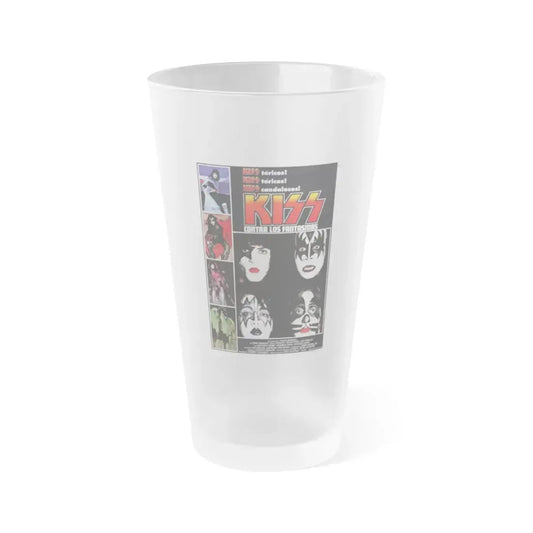 KISS MEETS THE PHANTOM OF THE PARK (SPAIN) 1978 Movie Poster - Frosted Pint Glass 16oz 16oz Frosted - Go Mug Yourself