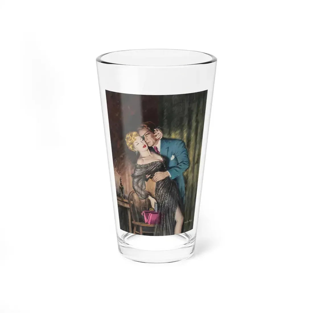 Kiss of the Damned, Uni-Book paperback cover, 1953 - Pint Glass 16oz 16oz - Go Mug Yourself