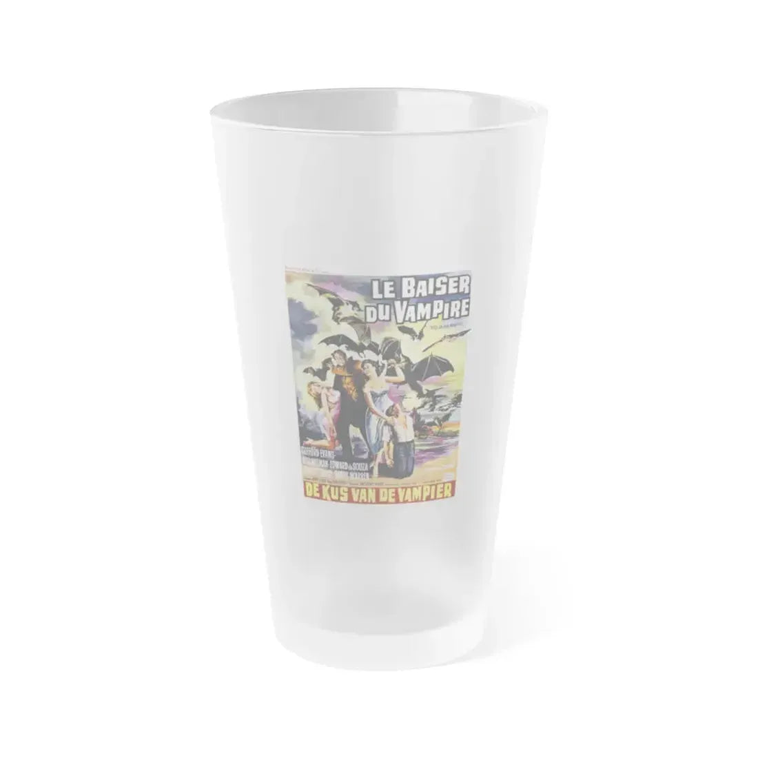 KISS OF THE VAMPIRE (BELGIAN) 1963 Movie Poster - Frosted Pint Glass 16oz 16oz Frosted - Go Mug Yourself