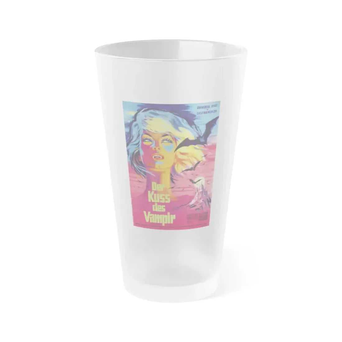 KISS OF THE VAMPIRE (GERMAN) 1963 Movie Poster - Frosted Pint Glass 16oz 16oz Frosted - Go Mug Yourself