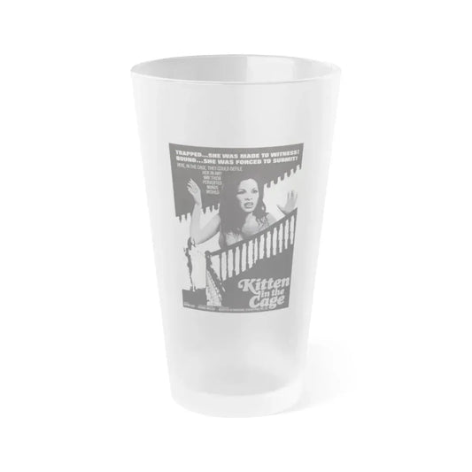 KITTEN IN THE CAGE 1968 Movie Poster - Frosted Pint Glass 16oz 16oz Frosted - Go Mug Yourself