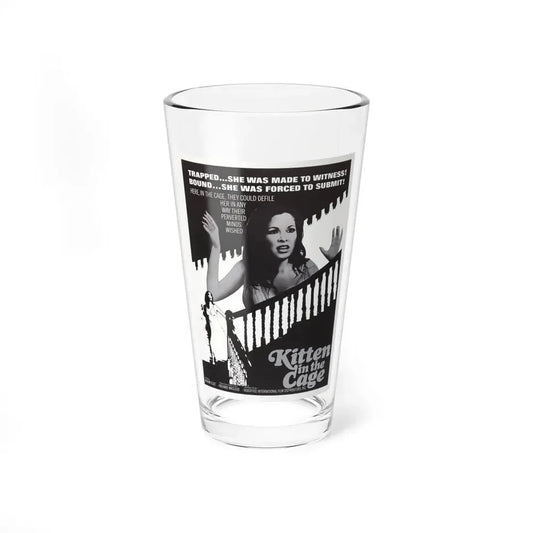 KITTEN IN THE CAGE 1968 Movie Poster - Pint Glass 16oz 16oz - Go Mug Yourself