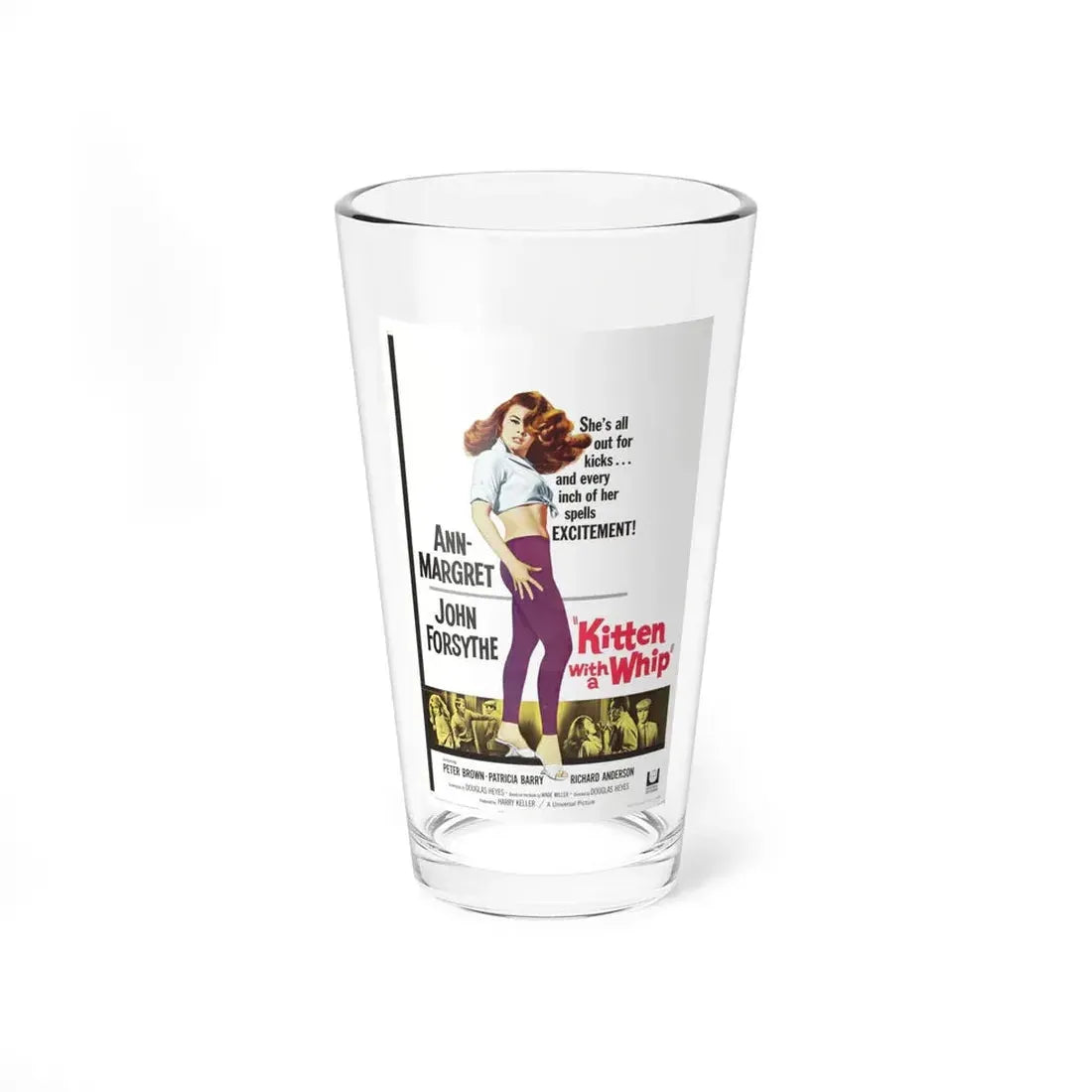 KITTEN WITH A WHIP 1964 Movie Poster - Pint Glass 16oz 16oz - Go Mug Yourself