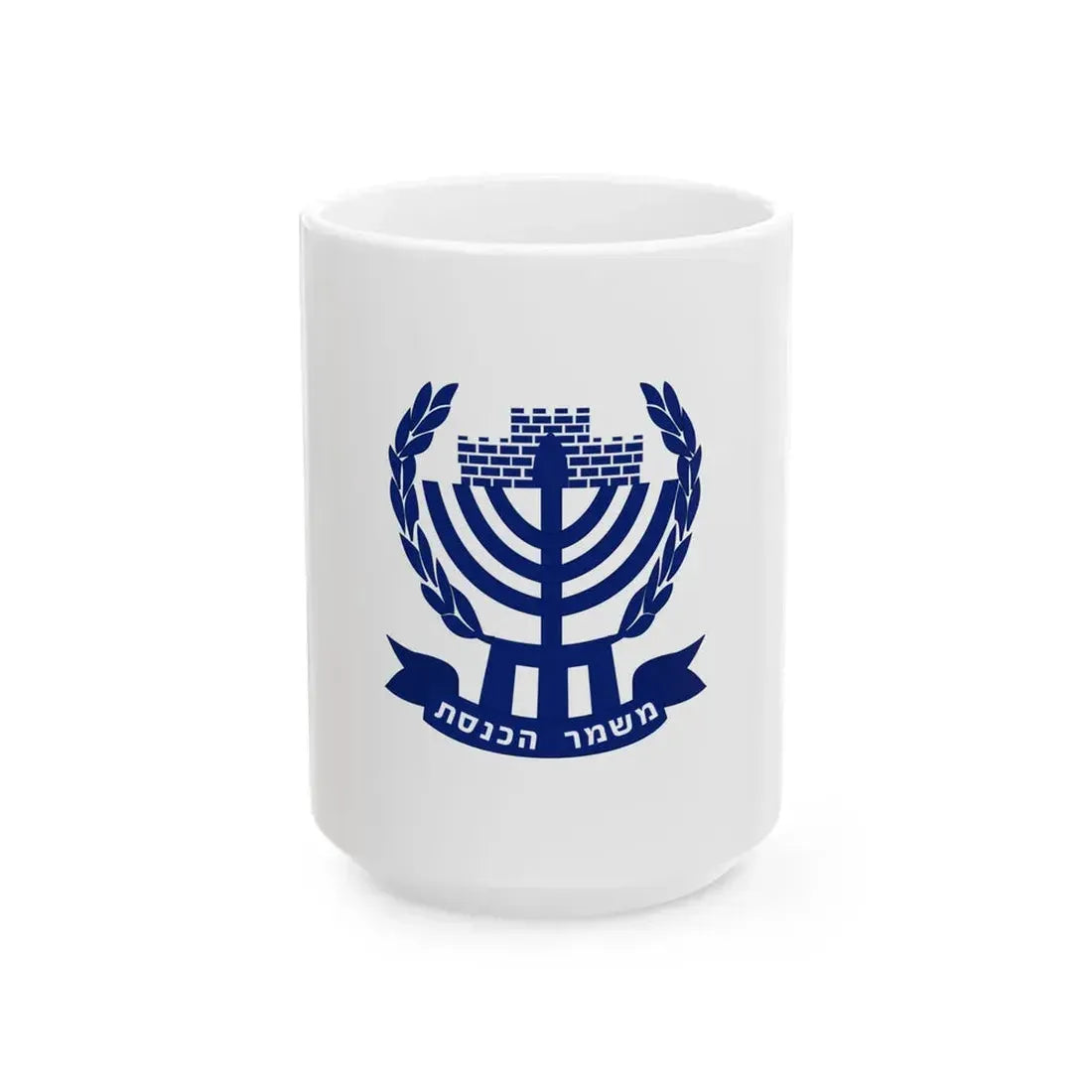 Knesset Guard Flag (Israel) White Coffee Mug 15oz - Go Mug Yourself