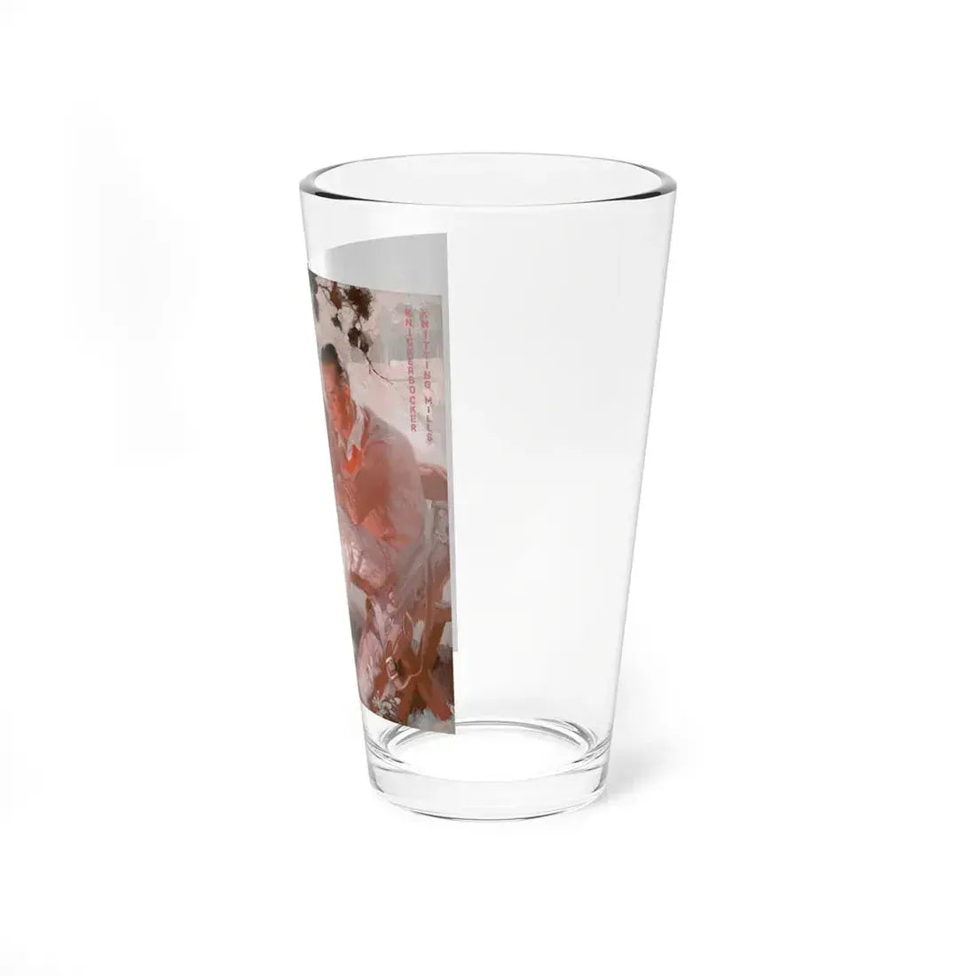 Knickerbocker Knitting Mills sock advertisement, circa 1930s - Pint Glass 16oz - Go Mug Yourself