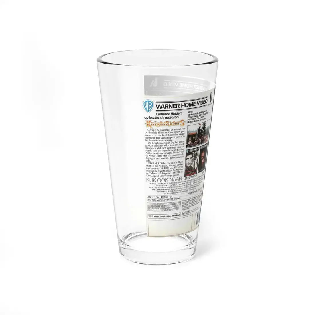 KNIGHTRIDERS (VHS COVER) Pint Glass 16oz - Go Mug Yourself