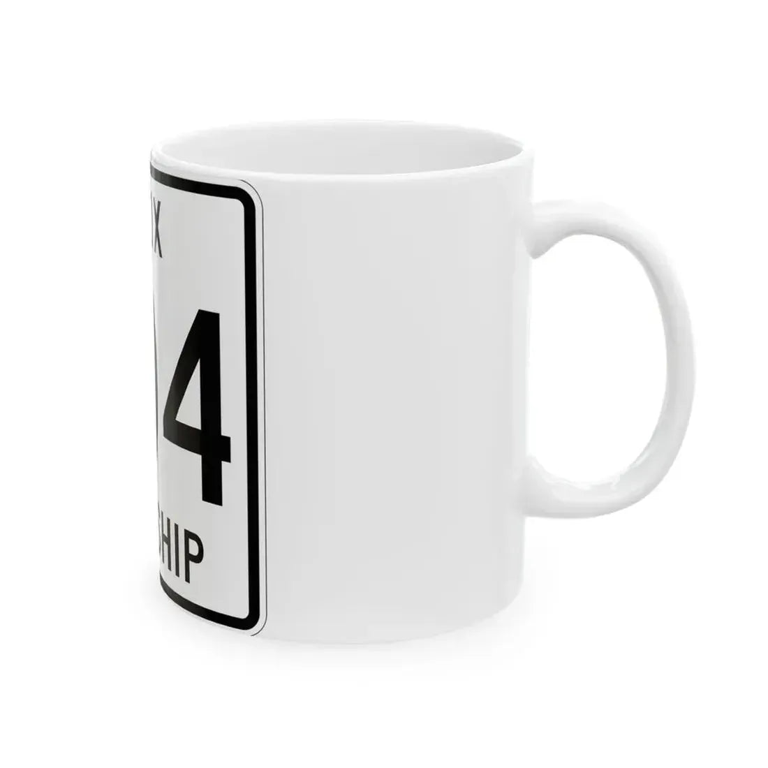 Knox Township Route 204 Holmes County Ohio (Ohio) (Road Sign) White Coffee Mug - Go Mug Yourself