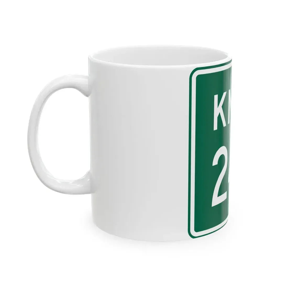 Knox Township Route 242 Jefferson County Ohio (Ohio) (Road Sign) White Coffee Mug - Go Mug Yourself