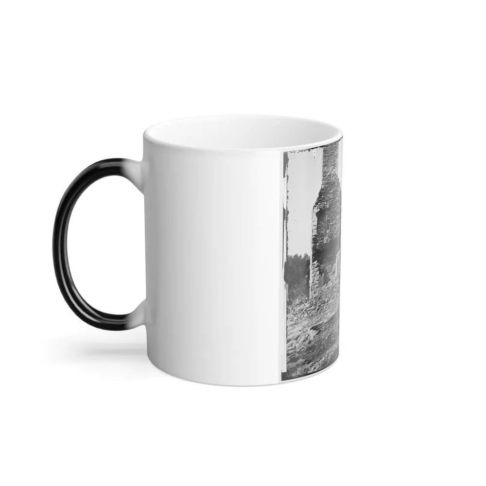 Knoxville, Tenn., Vicinity. Military Bridge at Strawberry Plains and a Fort in the Distance, Seen From North Bank of the Holston (U.S. Civil War) Color Changing Coffee Mug 11oz-Go Mug Yourself