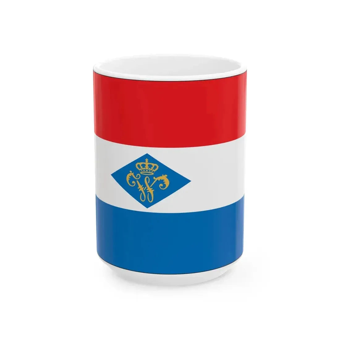 KNZRV ensign (Netherlands) White Coffee Mug 15oz - Go Mug Yourself