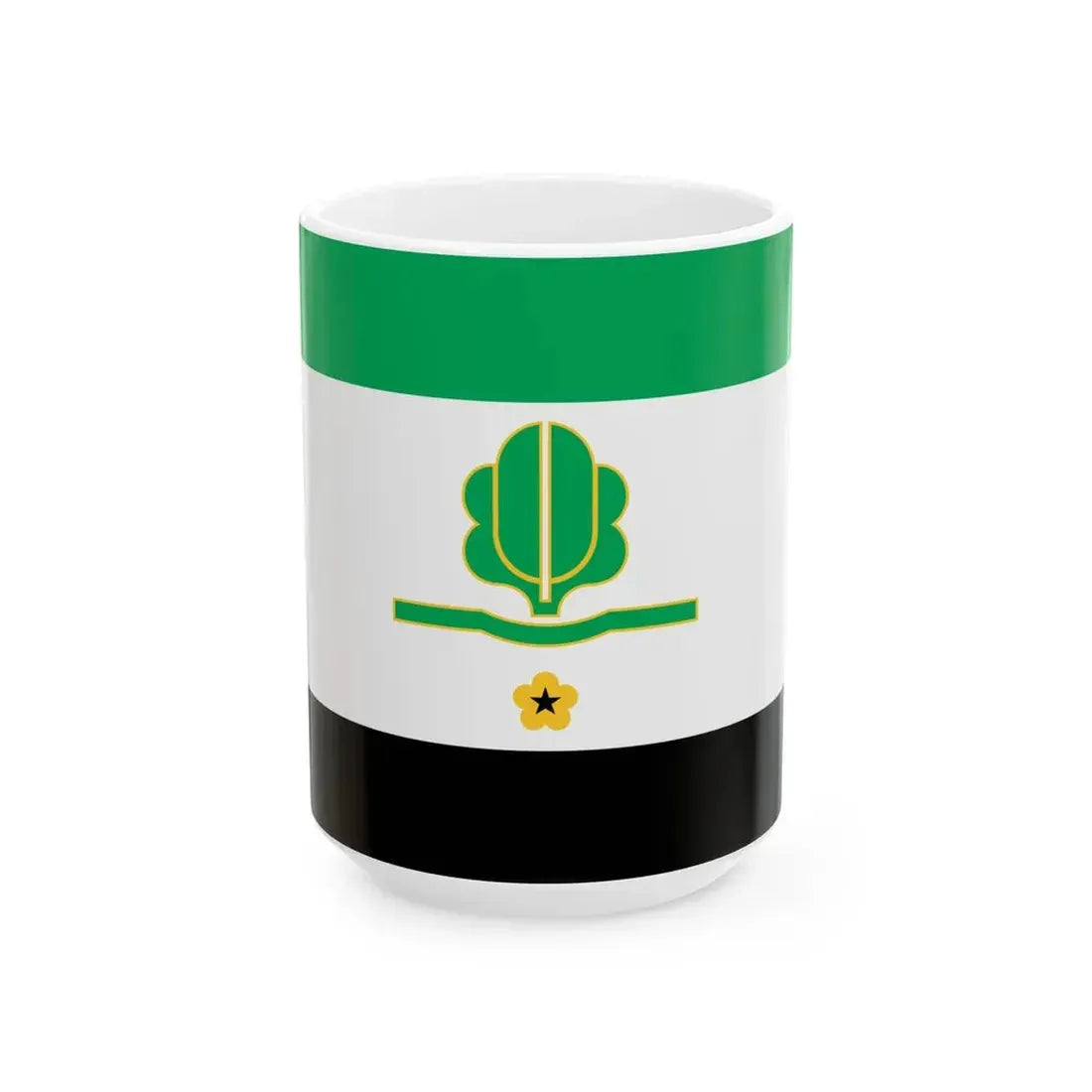 Kohila valla lipp (Estonia) White Coffee Mug 15oz - Go Mug Yourself