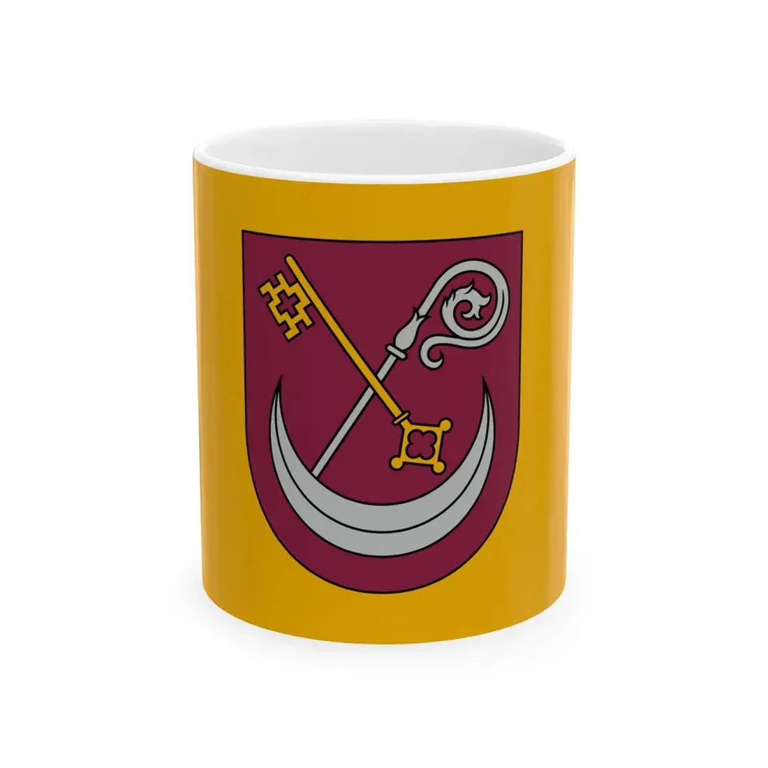 Kokneses novada karogs (Latvia) White Coffee Mug 11oz - Go Mug Yourself