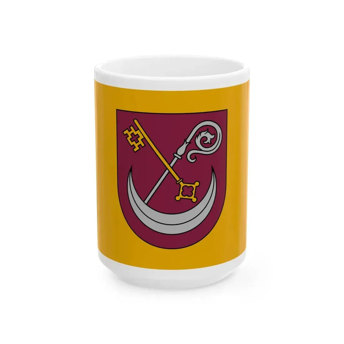 Kokneses novada karogs (Latvia) White Coffee Mug 15oz - Go Mug Yourself