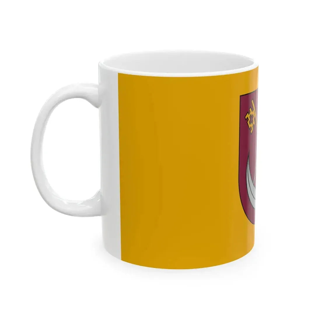 Kokneses novada karogs (Latvia) White Coffee Mug - Go Mug Yourself
