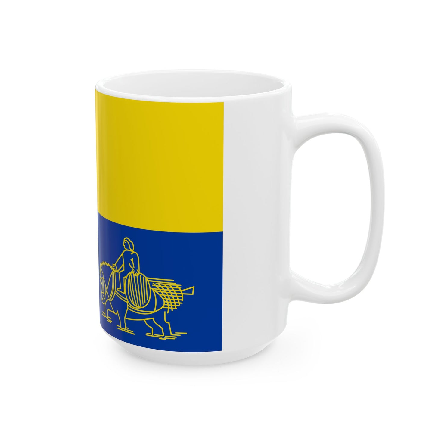 Koksijde vlag (Belgium) White Coffee Mug-Go Mug Yourself