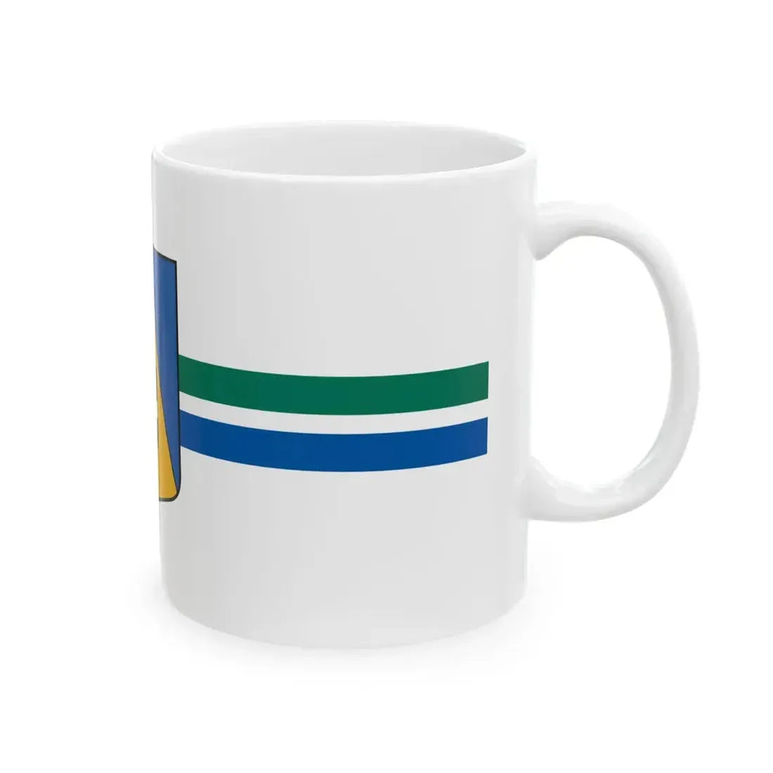 Kolkas pagasta karogs (Latvia) White Coffee Mug - Go Mug Yourself