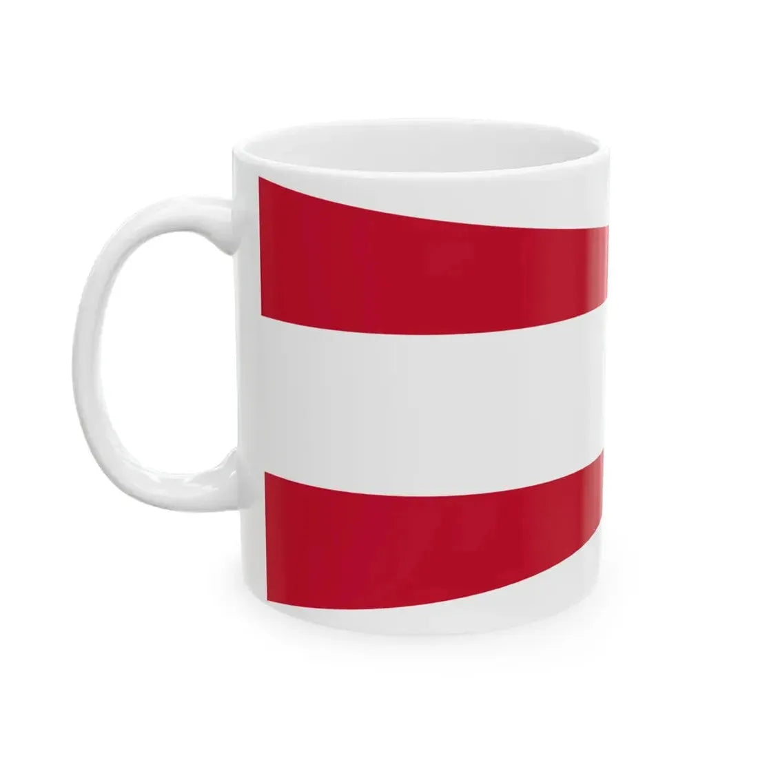 Kommandantenwimpel Austria (Austria) White Coffee Mug - Go Mug Yourself