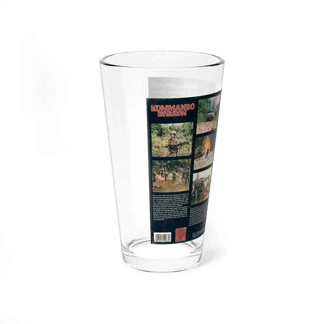 KOMMANDO INVASION (VHS COVER) Pint Glass 16oz - Go Mug Yourself
