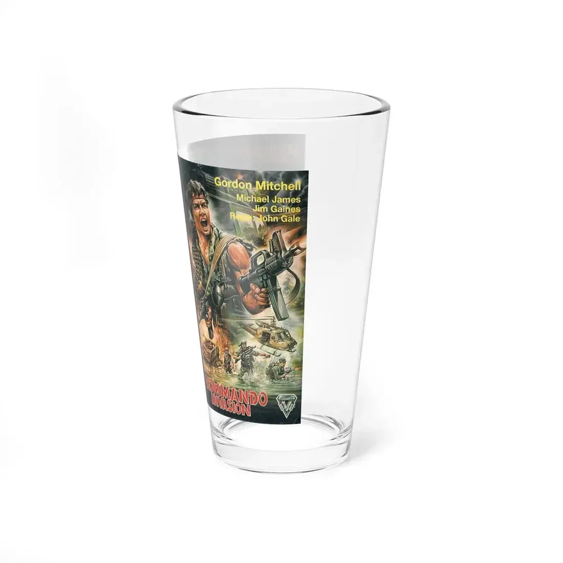 KOMMANDO INVASION (VHS COVER) Pint Glass 16oz - Go Mug Yourself