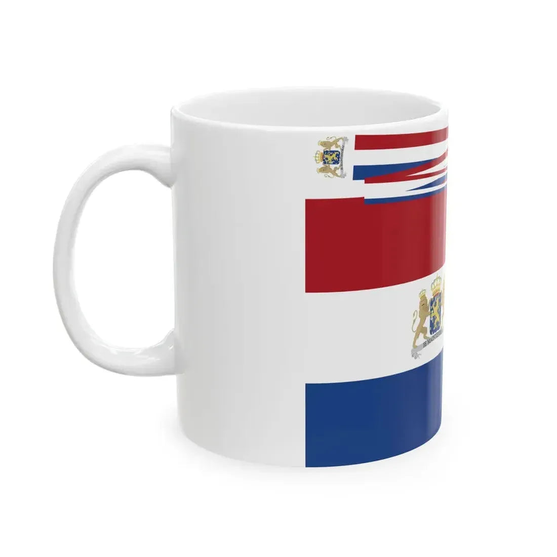 Koningin-moeder Emma der Nederlanden vlag en wimpel 1898-1908 (Netherlands) White Coffee Mug - Go Mug Yourself