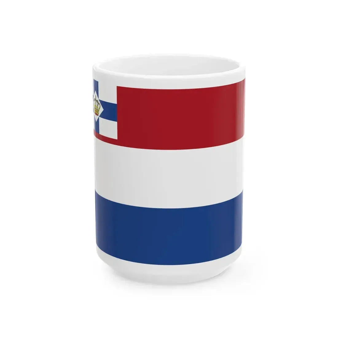 Koninklijke Nederlandsche Motorboot Club ensign (Netherlands) White Coffee Mug 15oz - Go Mug Yourself