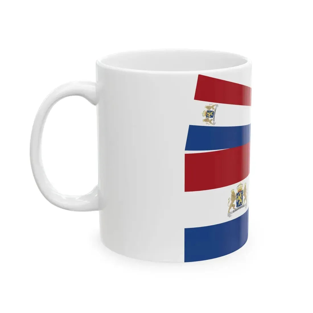 Koninklijke vlag met brede wimpel Nederland 1815-1908 (Netherlands) White Coffee Mug - Go Mug Yourself