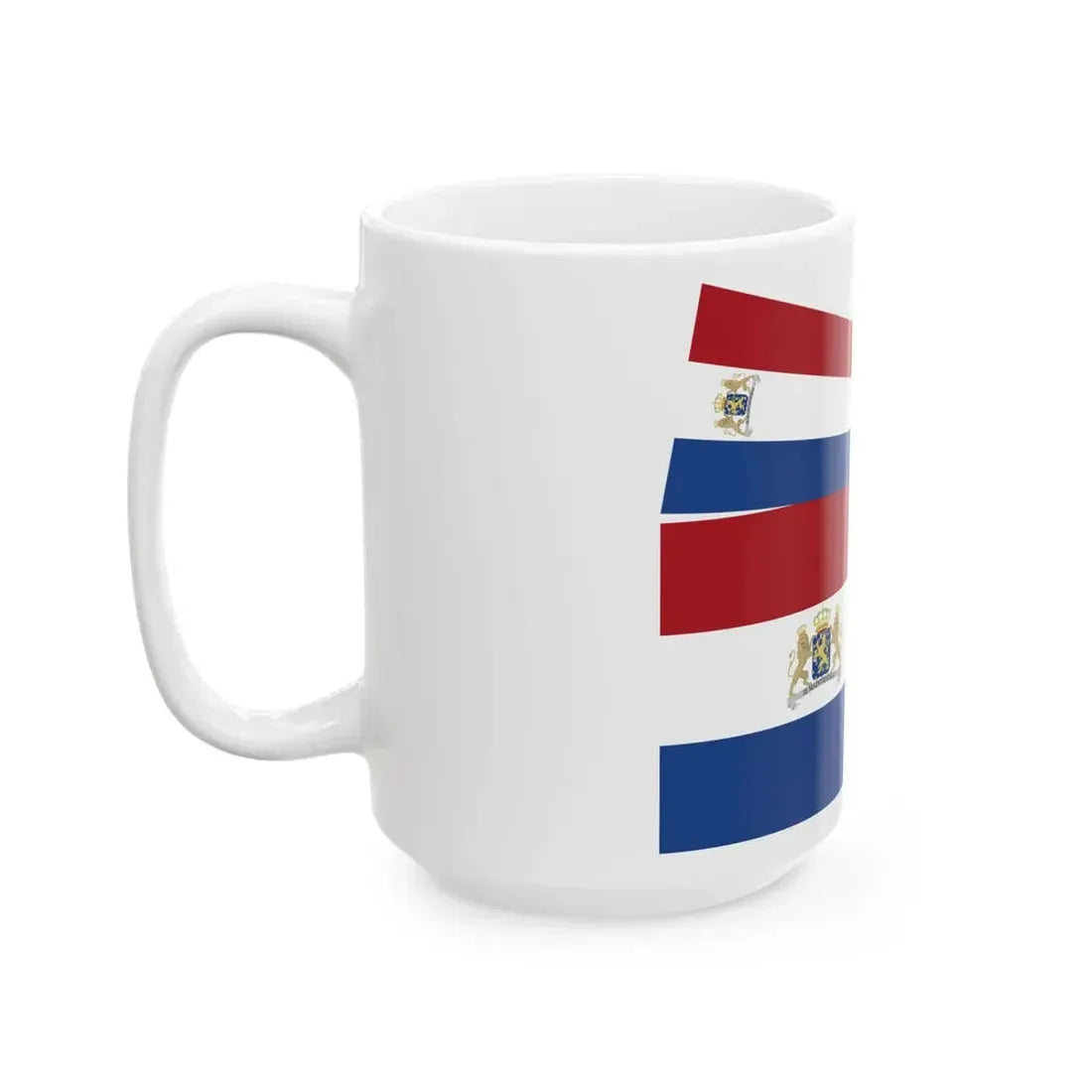 Koninklijke vlag met brede wimpel Nederland 1815-1908 (Netherlands) White Coffee Mug - Go Mug Yourself