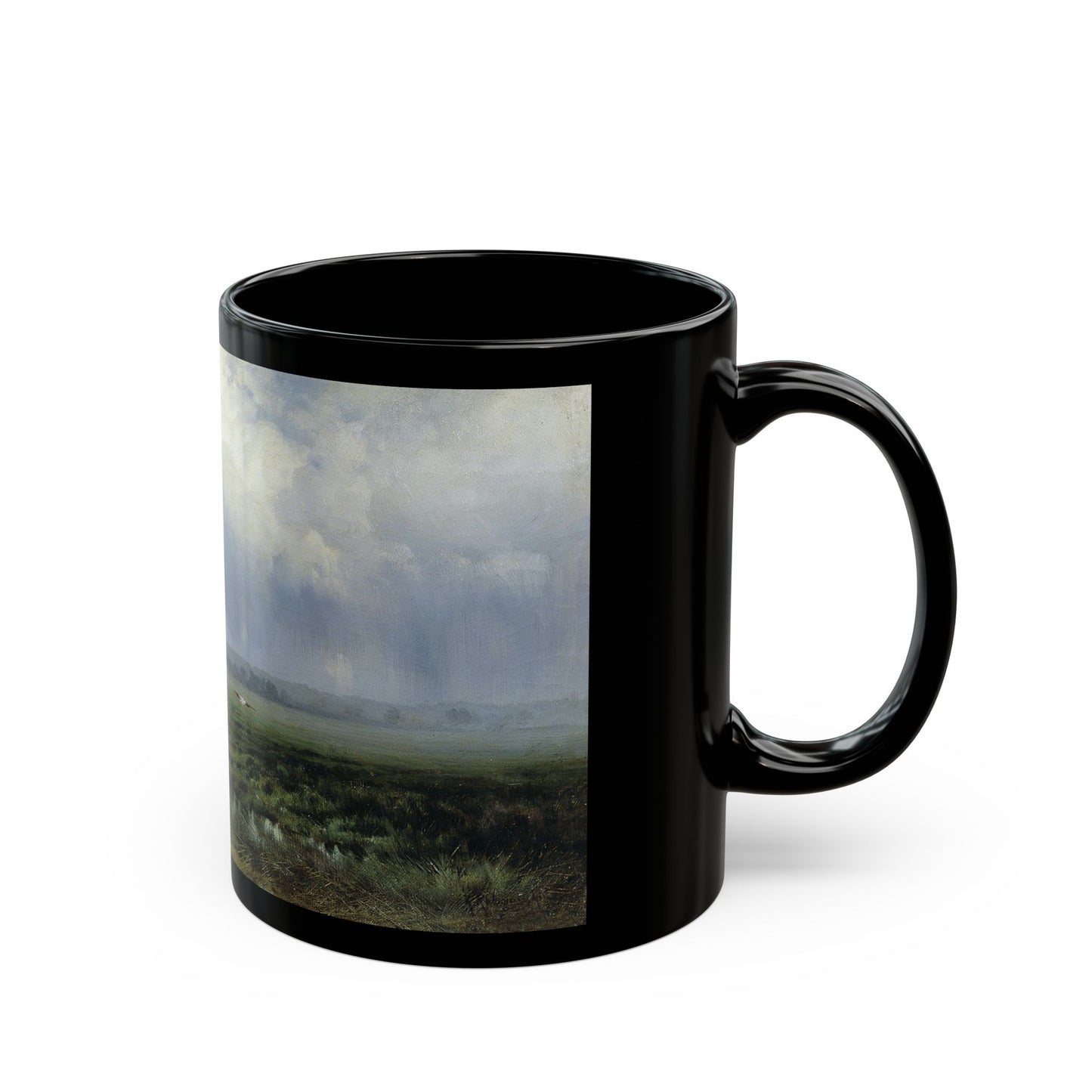 Konstantin Yakovlevich Kryzhitsky (1858-1911) A Swamp - Black Coffee Mug-Go Mug Yourself