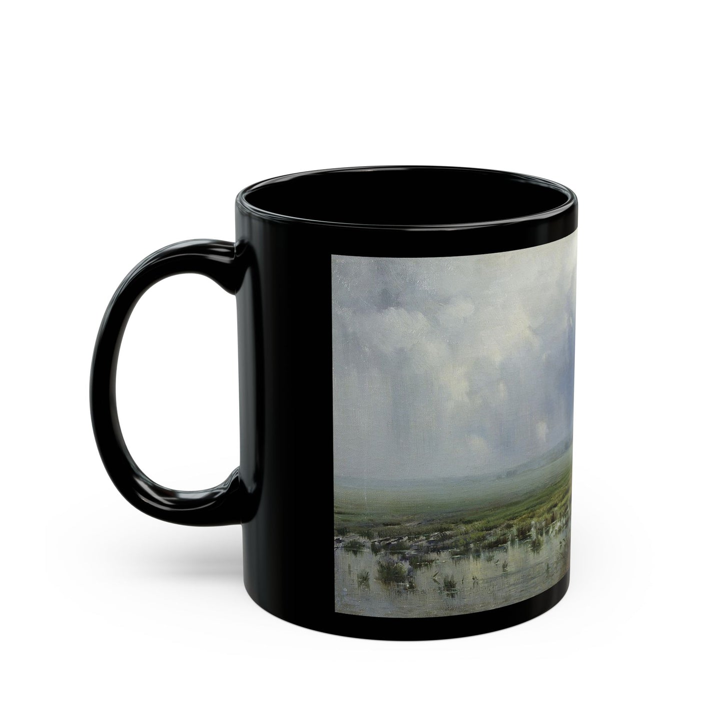 Konstantin Yakovlevich Kryzhitsky (1858-1911) A Swamp - Black Coffee Mug-Go Mug Yourself