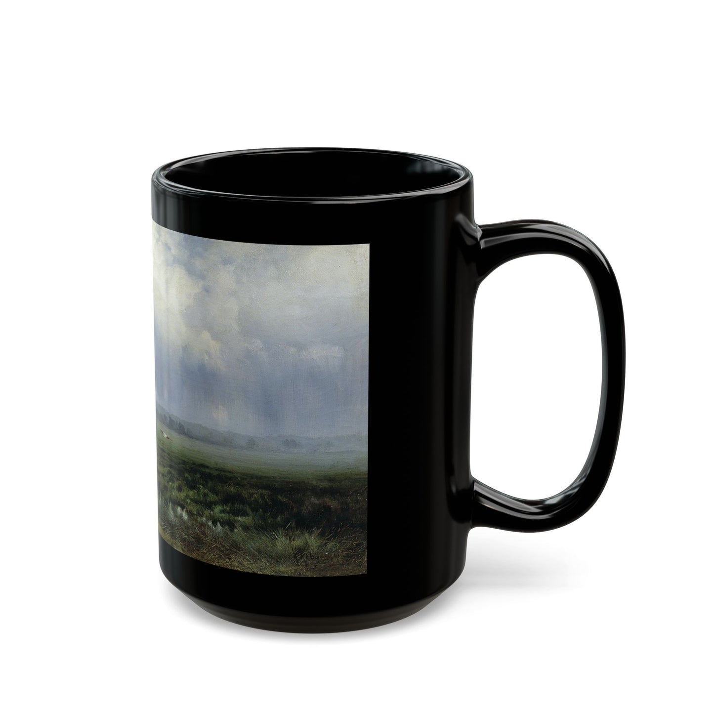 Konstantin Yakovlevich Kryzhitsky (1858-1911) A Swamp - Black Coffee Mug-Go Mug Yourself