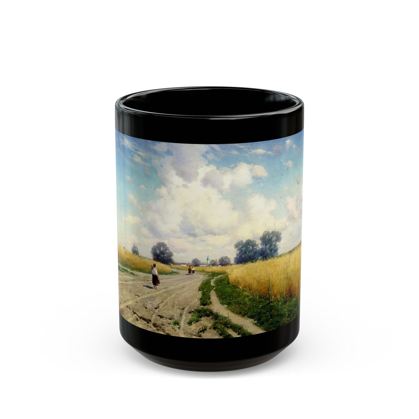 Konstantin Yakovlevich Kryzhitsky (1858-1911) Road - 1899 - Black Coffee Mug-15oz-Go Mug Yourself