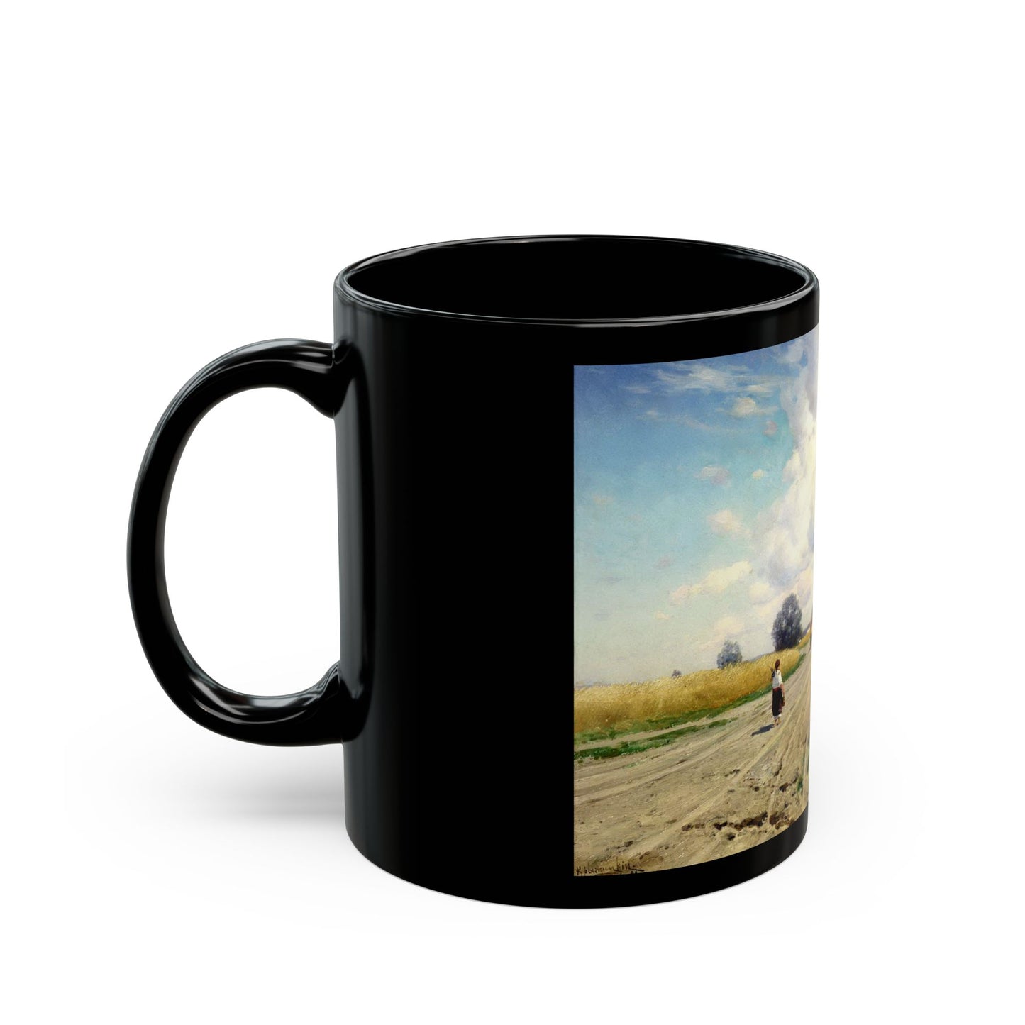 Konstantin Yakovlevich Kryzhitsky (1858-1911) Road - 1899 - Black Coffee Mug-Go Mug Yourself