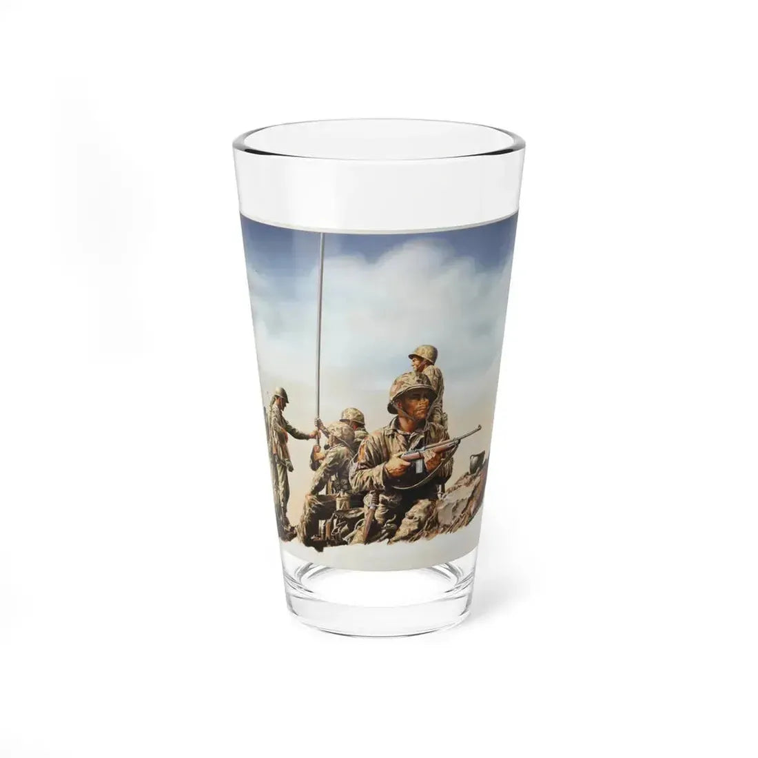 Korean War Illustration - Pint Glass 16oz 16oz - Go Mug Yourself