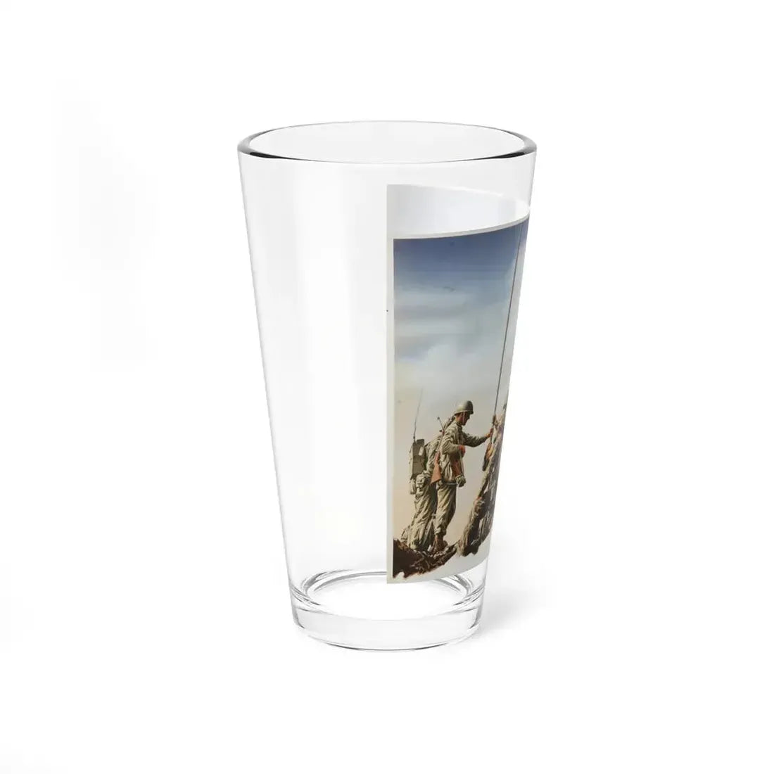 Korean War Illustration - Pint Glass 16oz - Go Mug Yourself